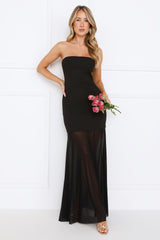 Event Extraordinaire Strapless Maxi Dress Black