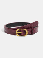 Crocodile Embossed PU Leather Belt