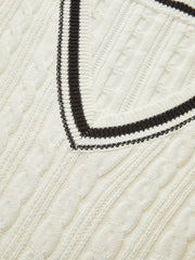 Cable-Knit Stripped Sweater