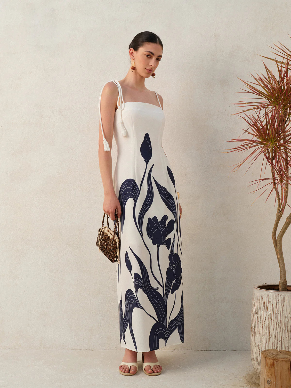 Floral Tie-Back Cami Dress