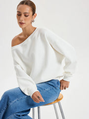 Off-Shoulder Oversized Sweatshirt