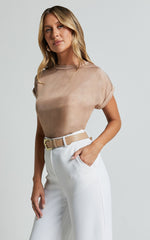 Tinaya Top - Raglan Shell Top in Sand