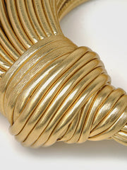 Golden Twisted Hoop Bag