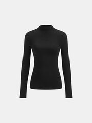 Slim Fit Mock Neck Long Sleeve T-Shirt
