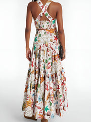 Printed Pleated Skirt Set