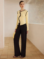 Asymmetric Contrast Trim Top