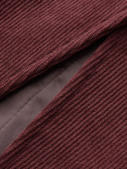 Collared Asymmetric Corduroy Blazer
