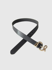 Snake Buckle Leather Belt